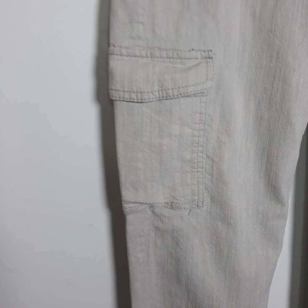 Theory Baratini Wordly Ankle Cargo Mid-Rise Jeans 10 Utility Gorpcore